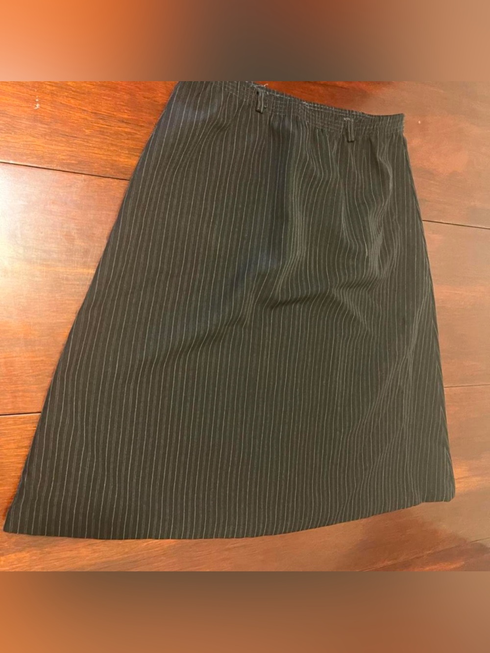Classic Black Pinstripe Pencil Skirt - Picture 2 of 2